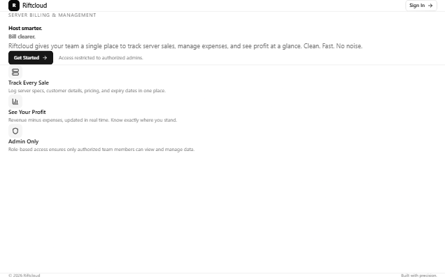 Riftcloud Billing